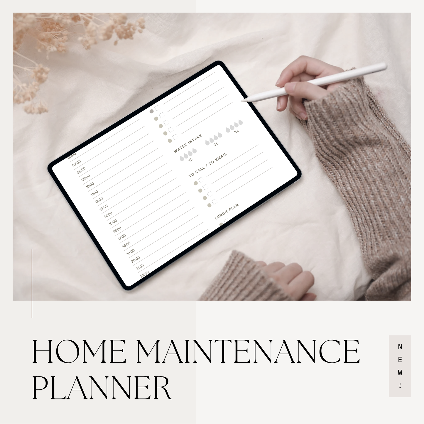 Home Maintenance Planner Printable | House Repair Checklist | Annual Cleaning Schedule | Editable Home Binder PDF Download